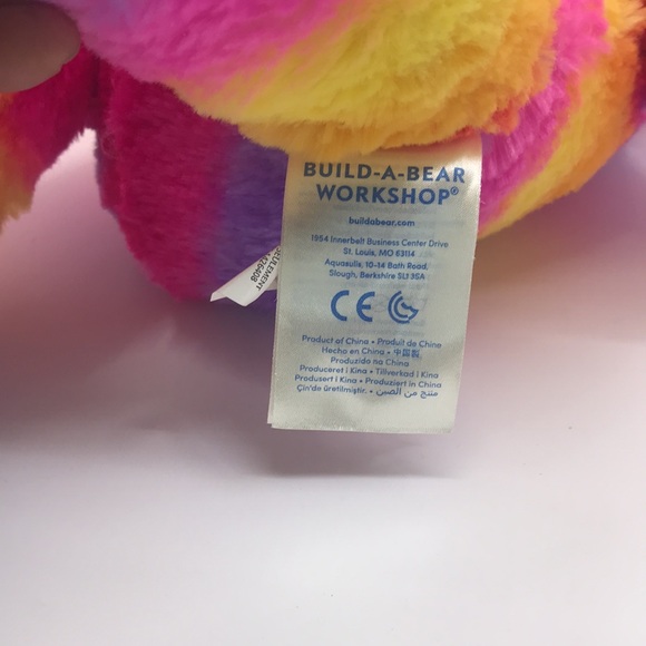 Build A Bear Plush Rainbow Candy Tripe With Eyelashes Stuffed Animal 17” - Picture 7 of 14